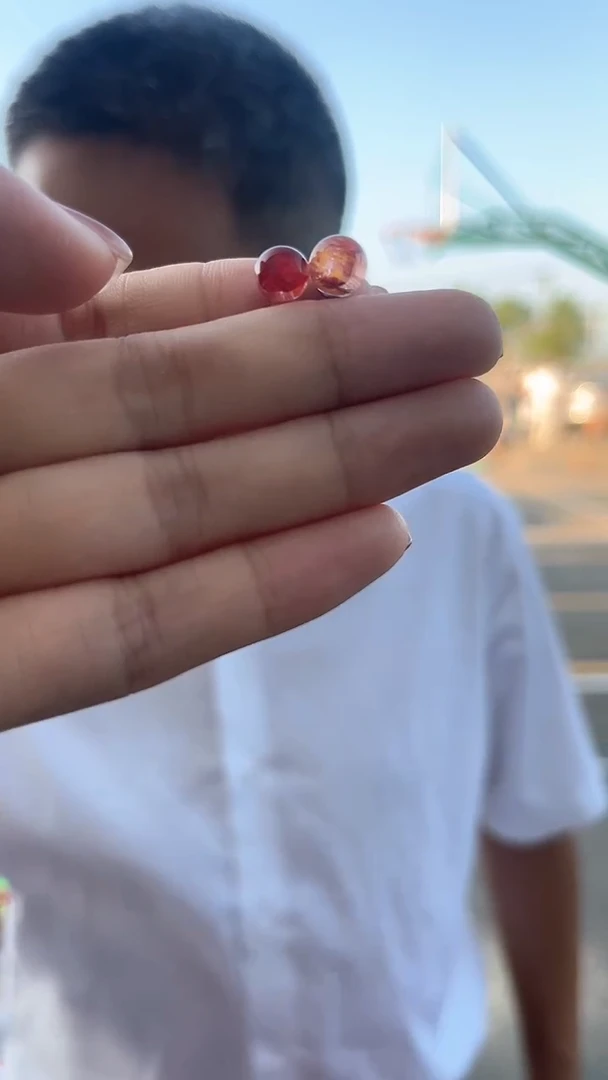 水晶耳环未镶嵌天然红胶花多样性发一mm