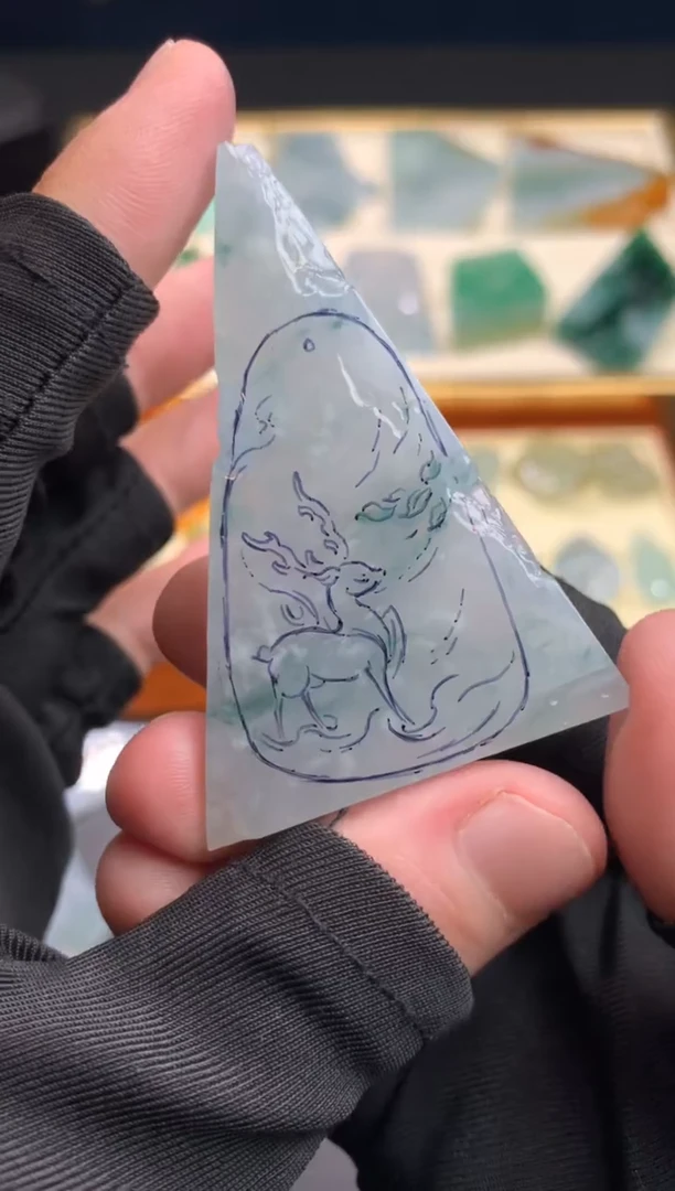 定制翡翠未镶嵌g****o天然翡翠裸石 （含工费）
