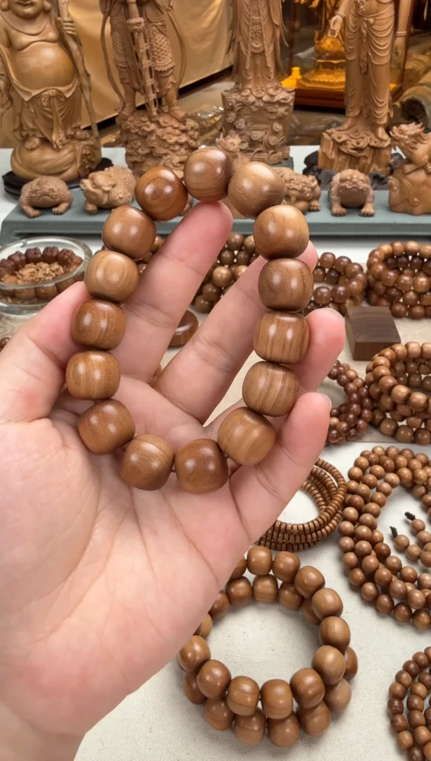 檀香木手串/手链15X16顺纹树头沉水单圈 印度老山檀香