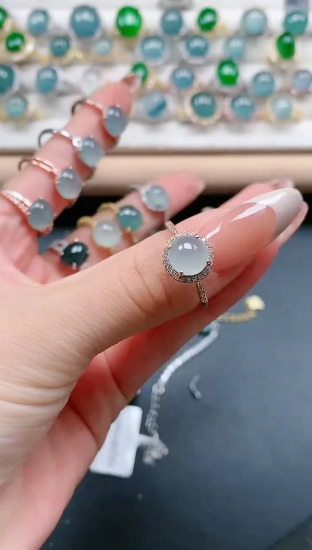 【闪购商品】翡翠戒指银S925镶嵌1111111
