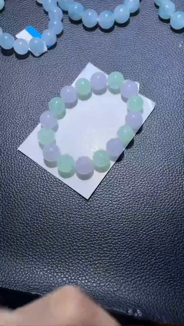 未镶嵌定制翡翠夜**胧天然缅甸翡翠手串86