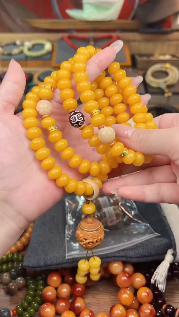 【闪购商品】菩提根/象牙果手串黄菩提香囊108颗+3香