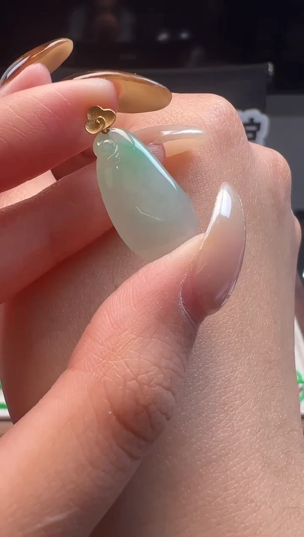 吊坠(不含链)18K金镶嵌翡翠缅甸珠宝严选