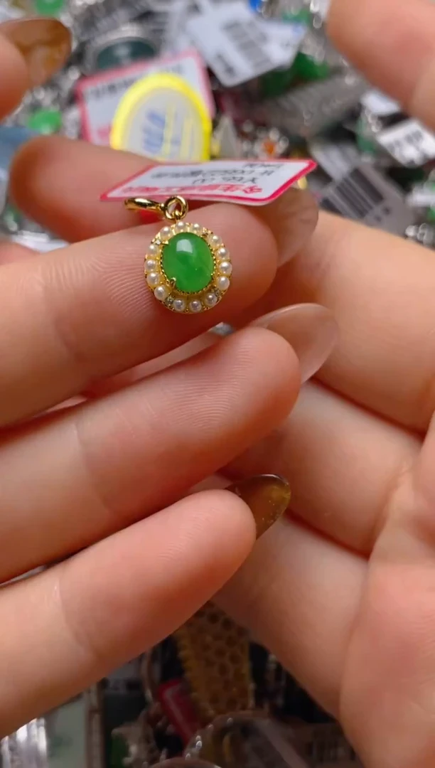 银S925镶嵌戒指翡翠百内无证书