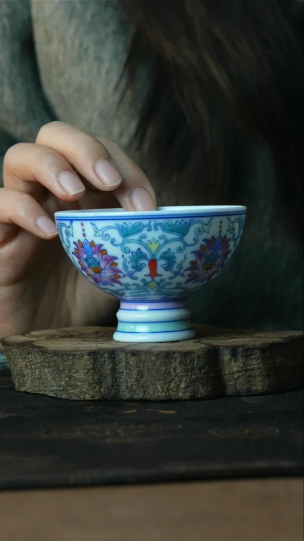 【闪购商品】杯景德镇陶瓷善听斗彩