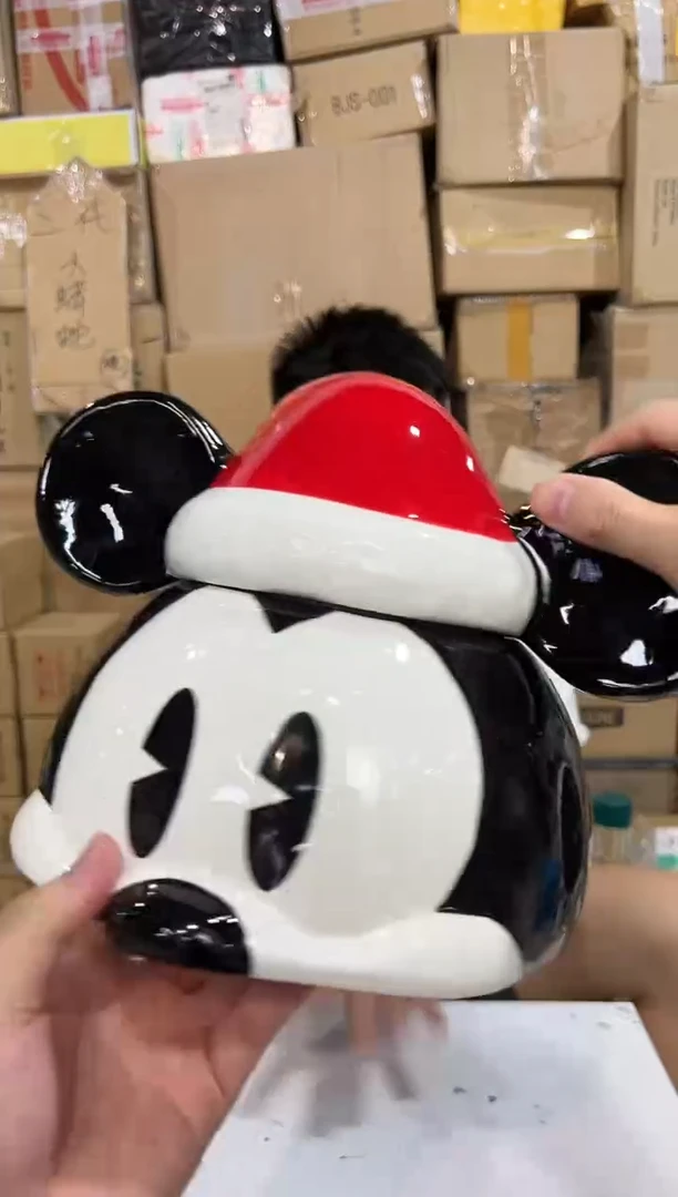 瓷片新款大号原盒米奇头罐