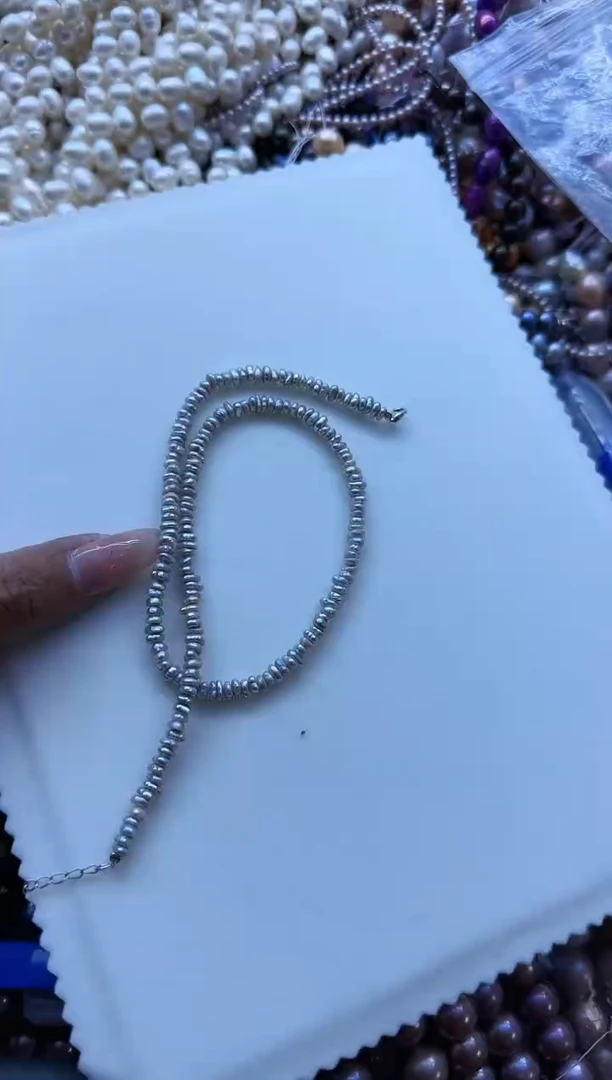 【闪购商品】淡水珍珠项链银S925镶嵌219