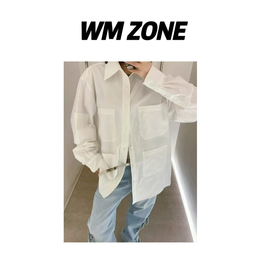 虎儿 3-9-3252 多口袋刺绣工装衬衫