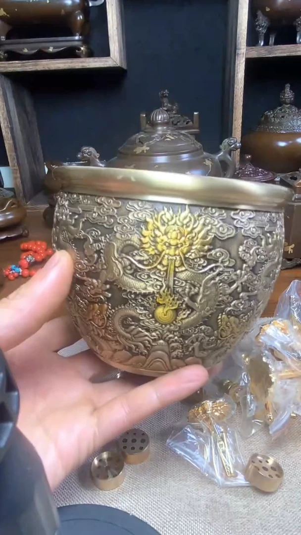 【闪购商品】苏工 普工精品铜 摆件熏香炉/摆件