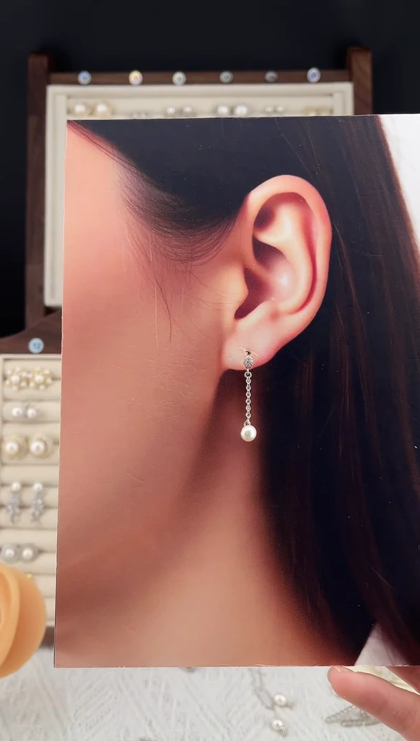 合金耳饰淡水珍珠23