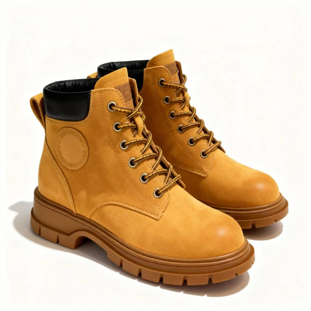 【高奢系列】透气复古厚底增高百搭时尚工装大黄靴U2U04~BH