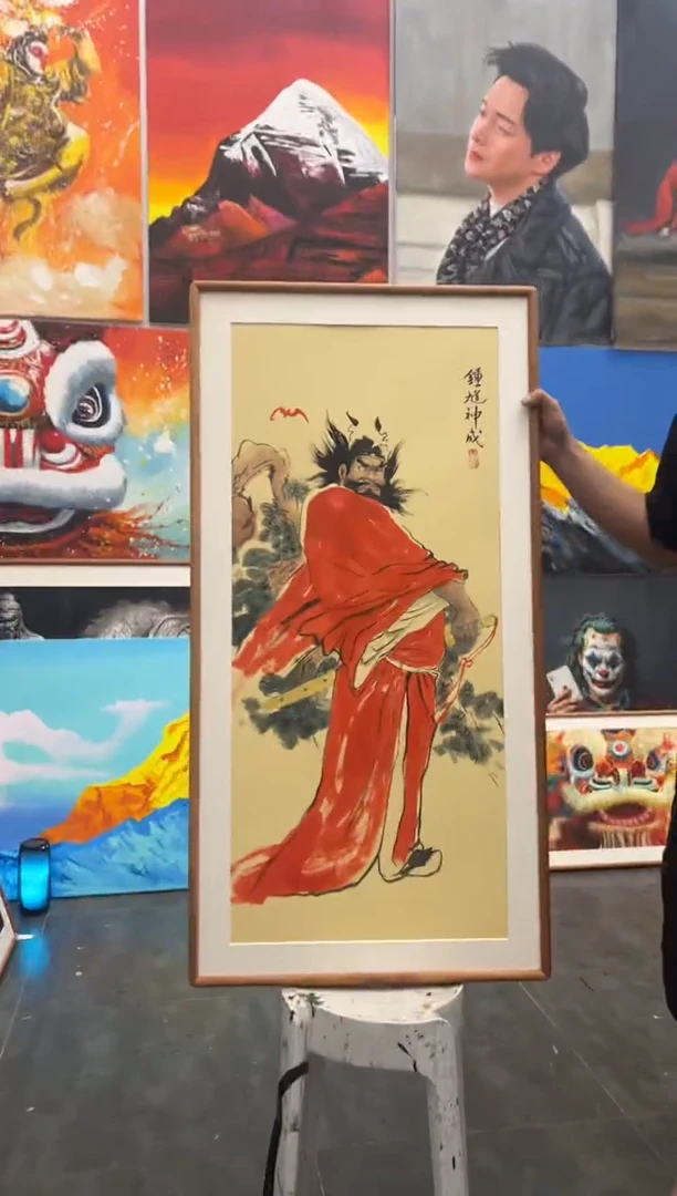 丙烯画钟馗精装版