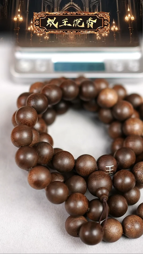 【闪购商品】沉香手串芽庄留疤玉化老白奇长串1.4