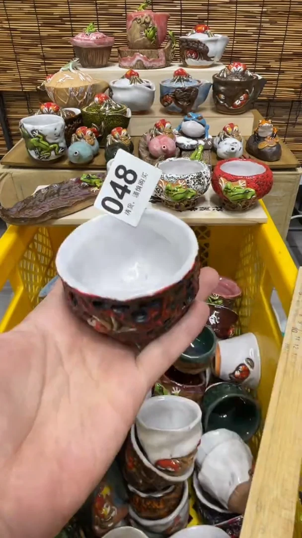 杯048精美粗陶手工柴烧