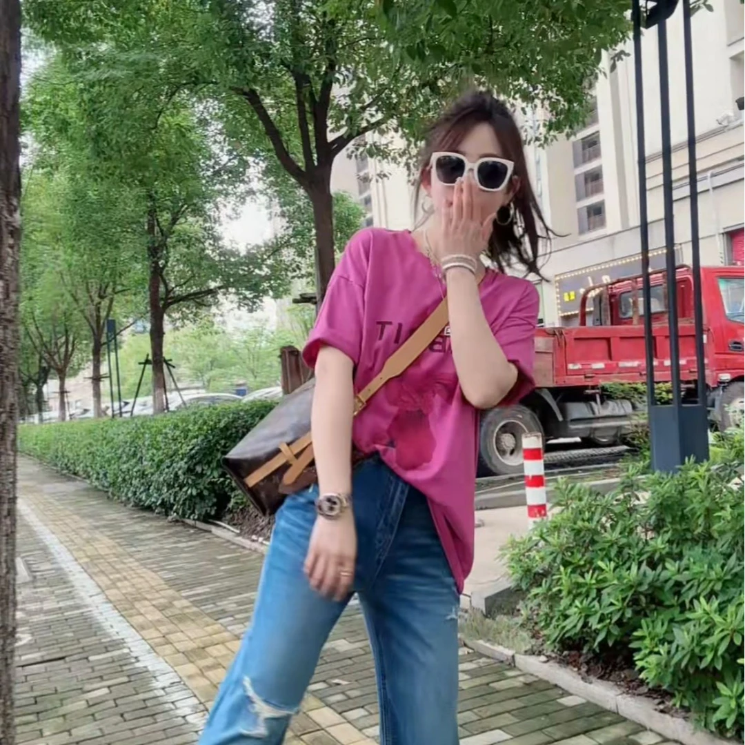 YX七TX202506243新款火龙果小兔短袖上衣百搭休闲时尚