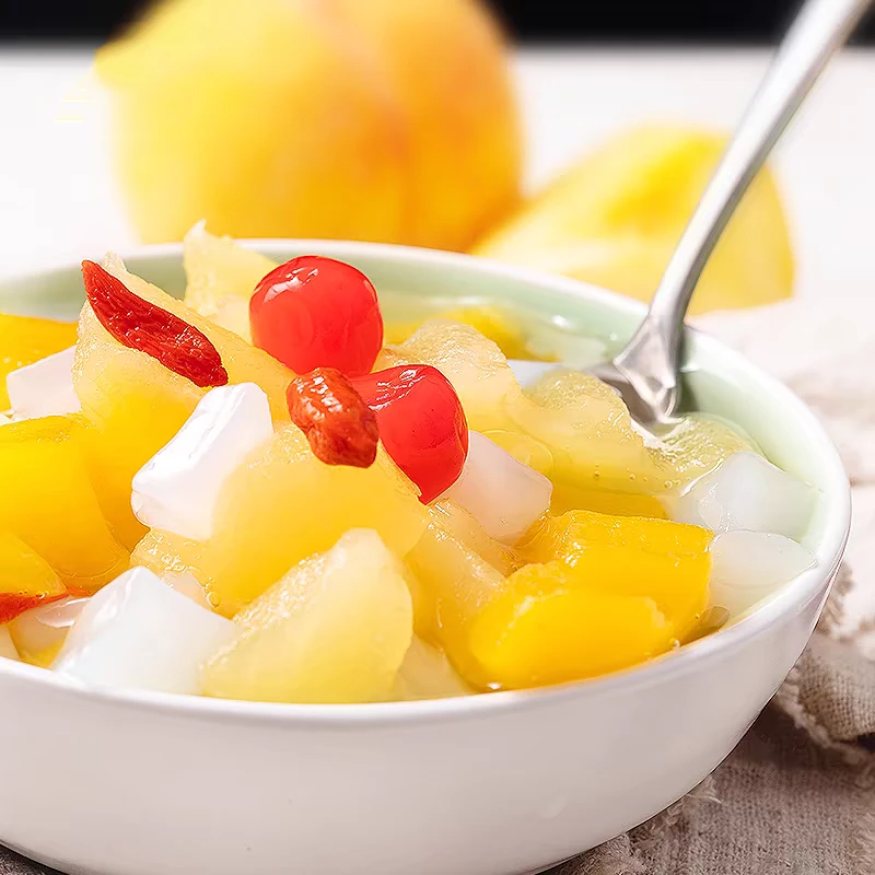 沂蒙山特产水果罐头560g/三瓶带把杯网红玻璃杯新鲜黄桃整箱大瓶