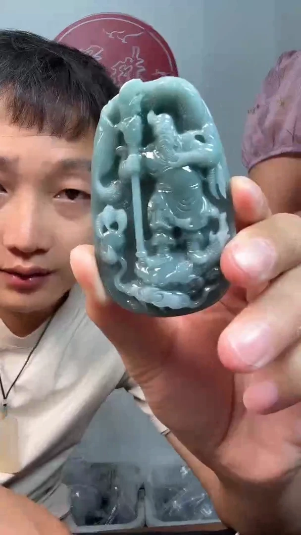 颈饰未镶嵌翡翠3469天然翡翠珠宝关公带绳多样性发一个