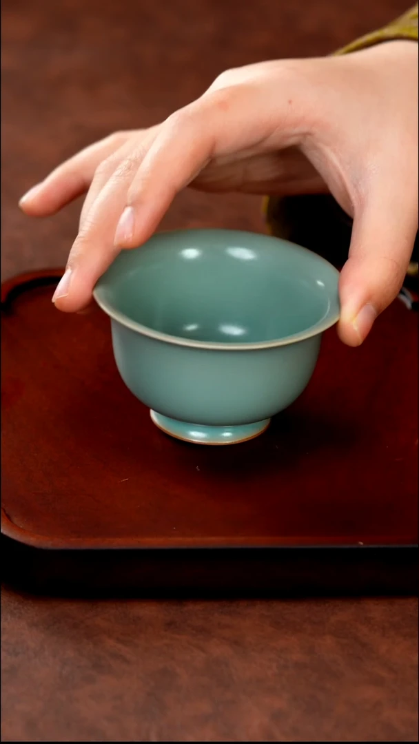 天青    高足碗杯