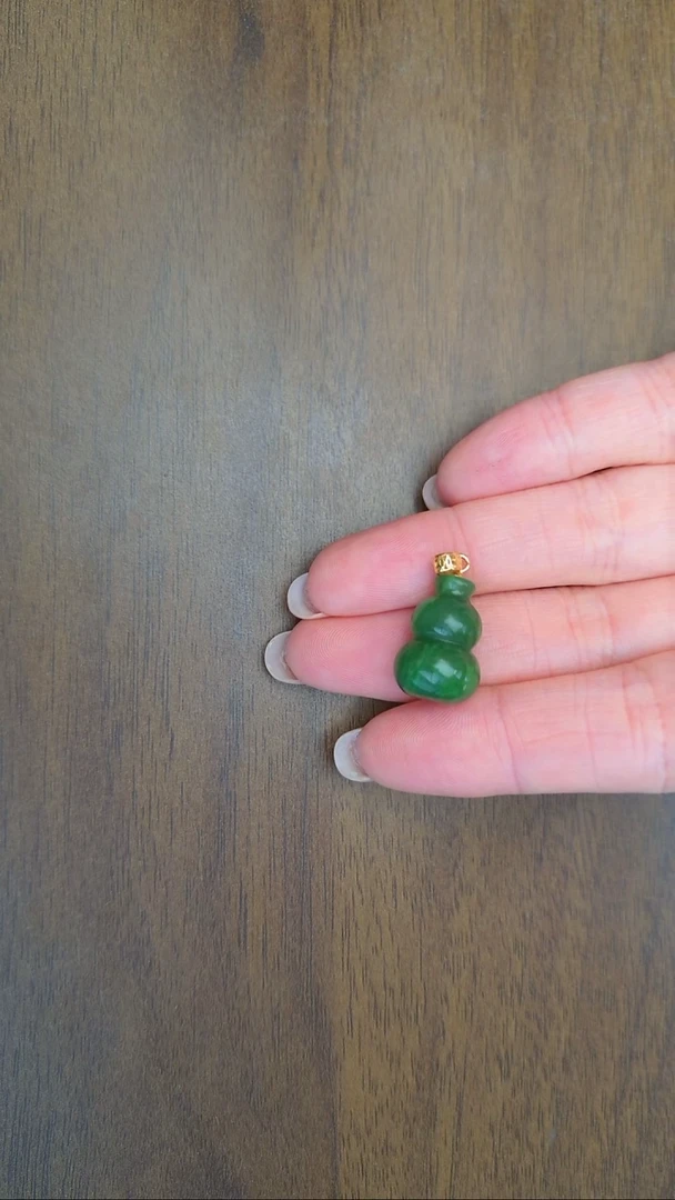 吊坠(不含链)银S925镶嵌和田玉葫芦吊坠