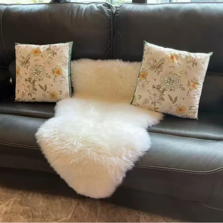 整张皮毛长毛绒一体沙发垫纯地毯可作床边褥子飘窗垫