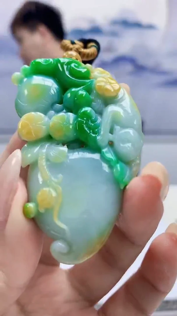 未镶嵌定制翡翠 4868xx-毛货挂件47