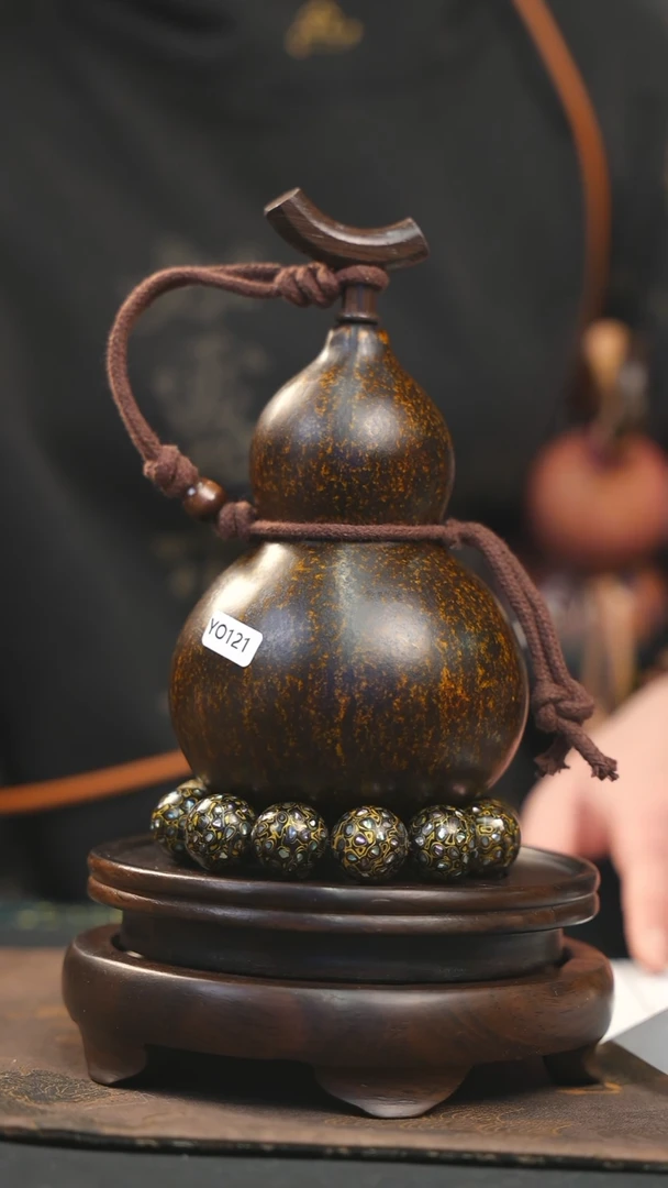 【闪购商品】YO121大漆酒葫芦不包手串及旋转底座