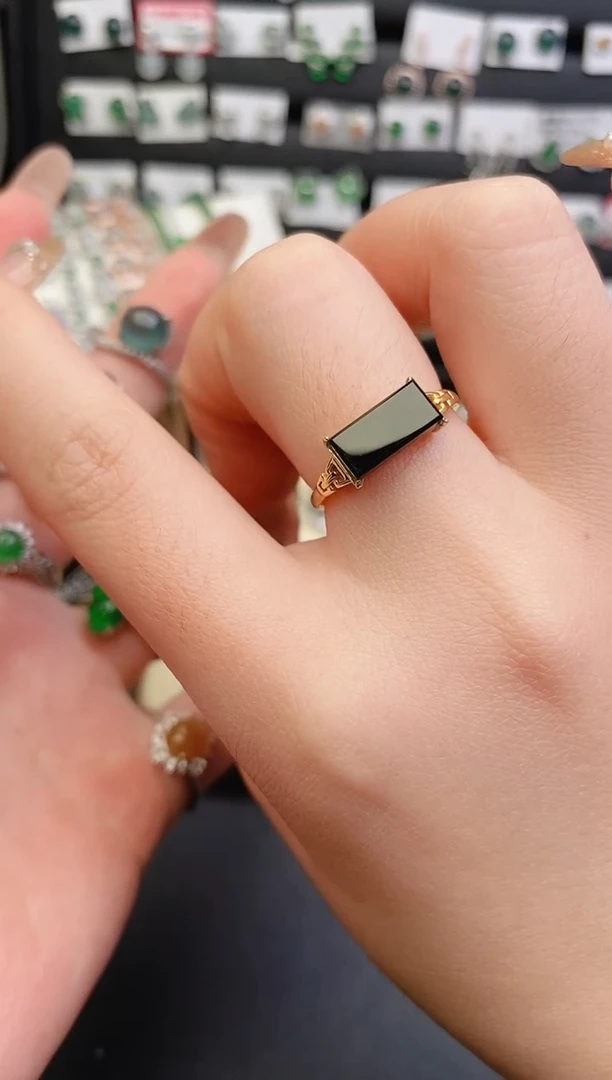 银S925镶嵌戒指翡翠0