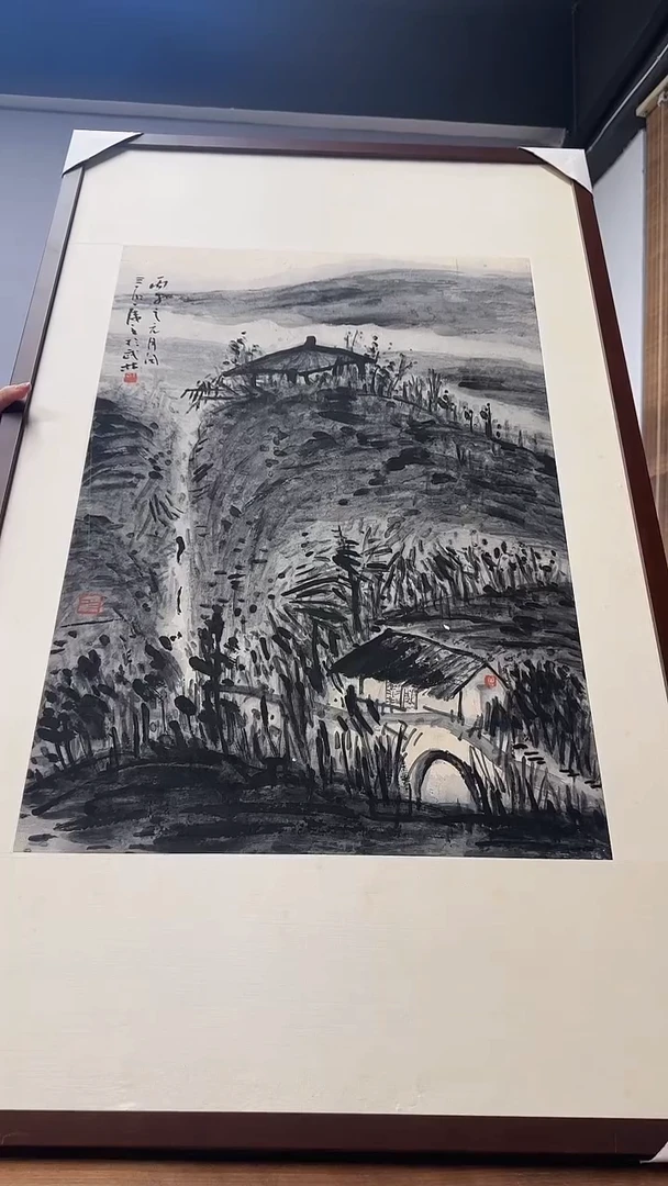 【闪购商品】国画曾老师 3平尺山水画 镜框