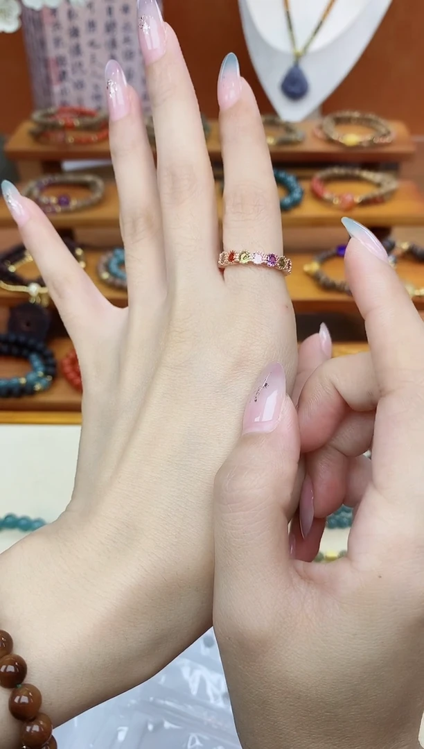 碧玺戒指未镶嵌戒指单圈