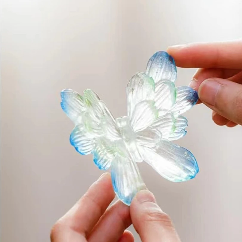 东方器韵-心缘堂 【琉璃香插蝶恋花-引蝶】摆件日常百搭款