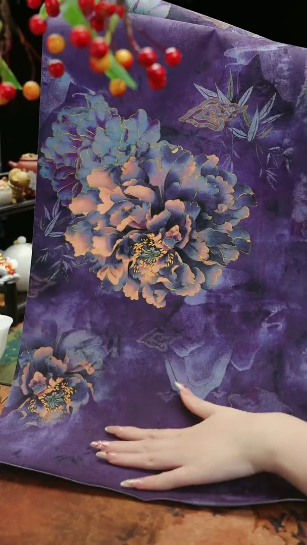 【闪购商品】2.5米紫牡丹双面茶席