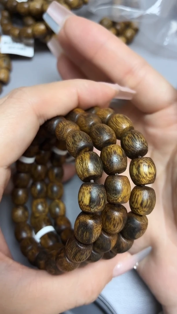 沉香手串海南红金猊老型单圈1.0多样性发其一