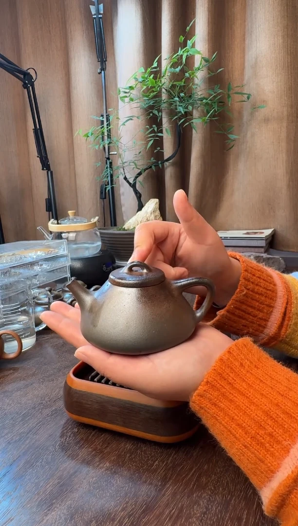 茶壶紫砂柴烧子冶石瓢--31号