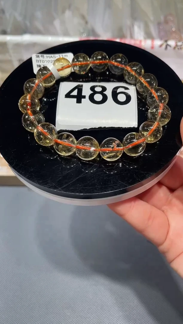 未镶嵌手链水晶A486 黄阿塞