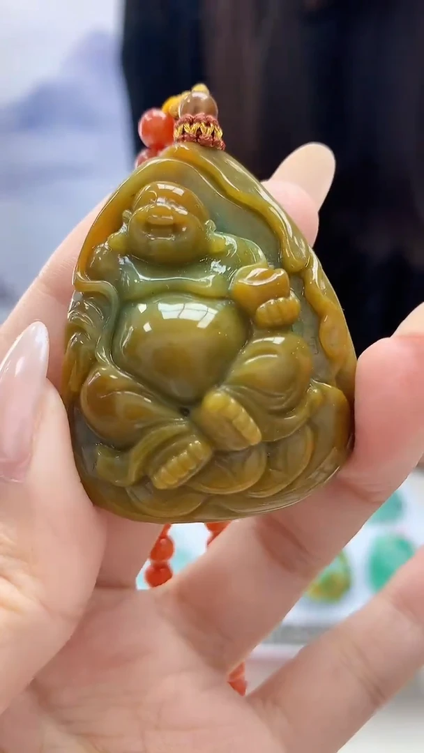 未镶嵌定制翡翠4812xx-毛货挂件50