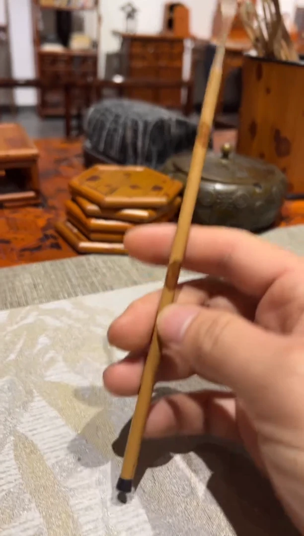 扇子福建湘妃竹茶拨