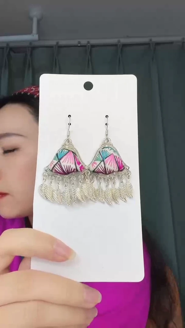 纯铜锆石合金耳环