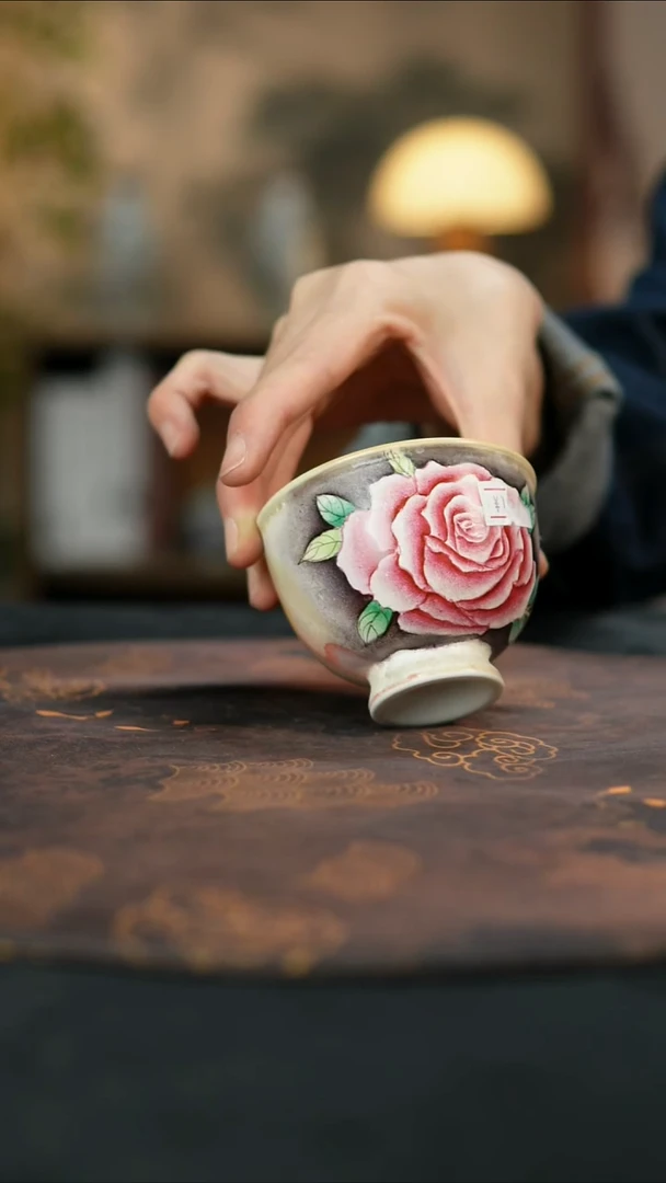 景德镇陶瓷杯碗柴烧多人