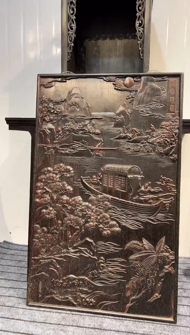 木紫檀雕刻一物一拍