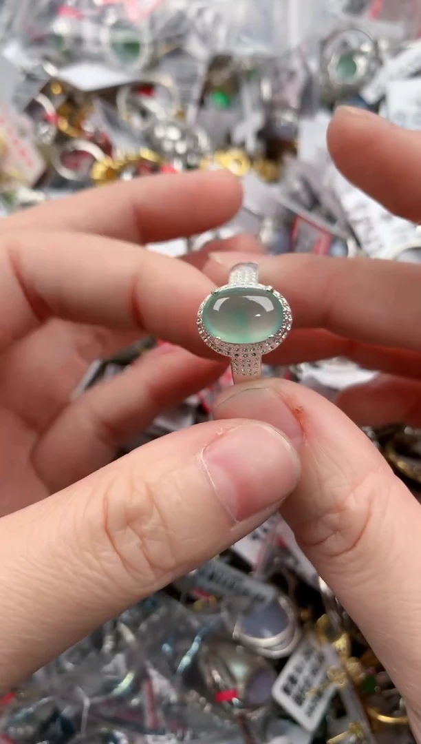 未镶嵌戒指翡翠444---7