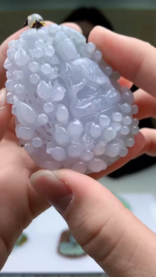 【闪购商品】定制翡翠未镶嵌4829bb-毛货挂件105