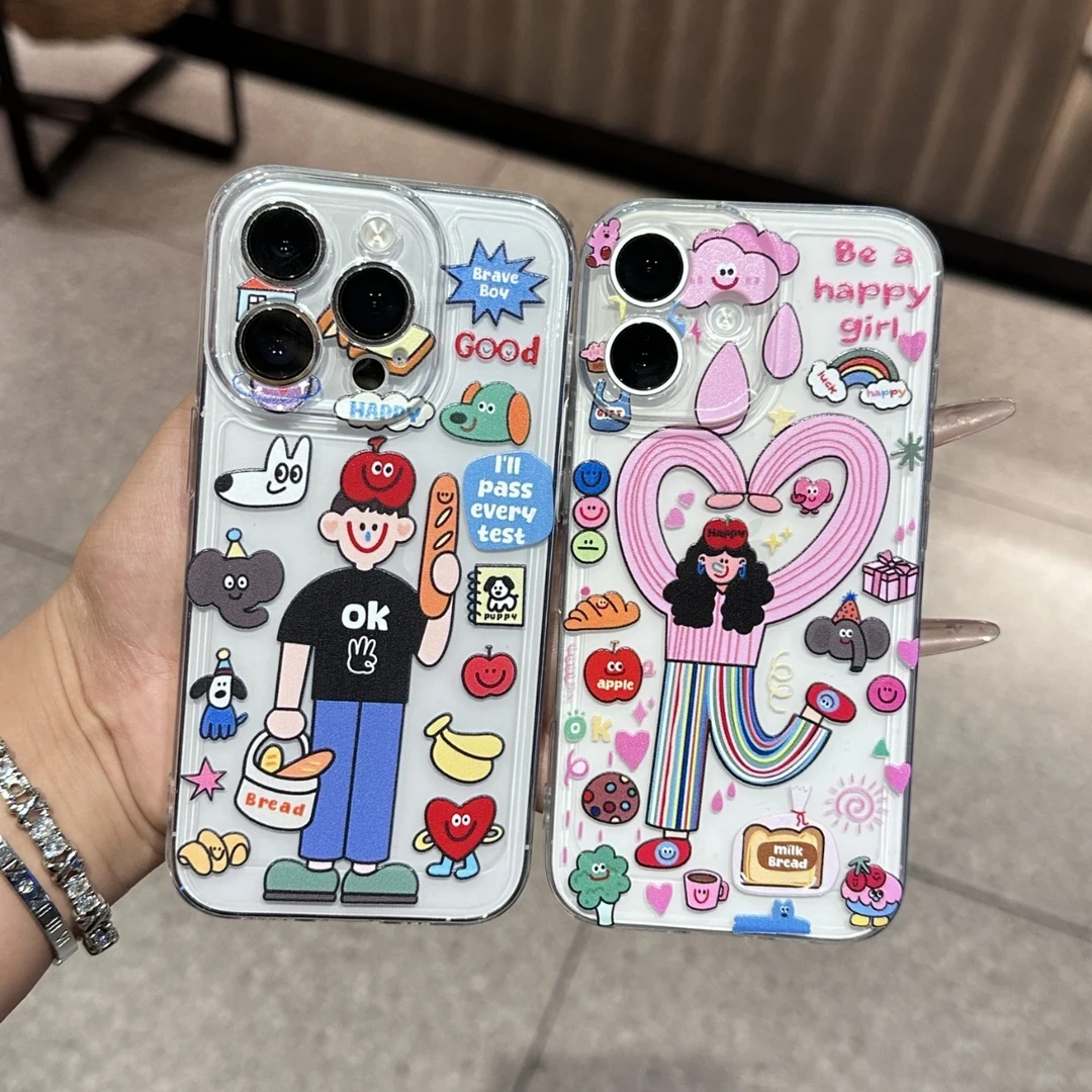 开心购物男孩适用苹果iPhone16pro14小米15pro华为80手机壳创意xr