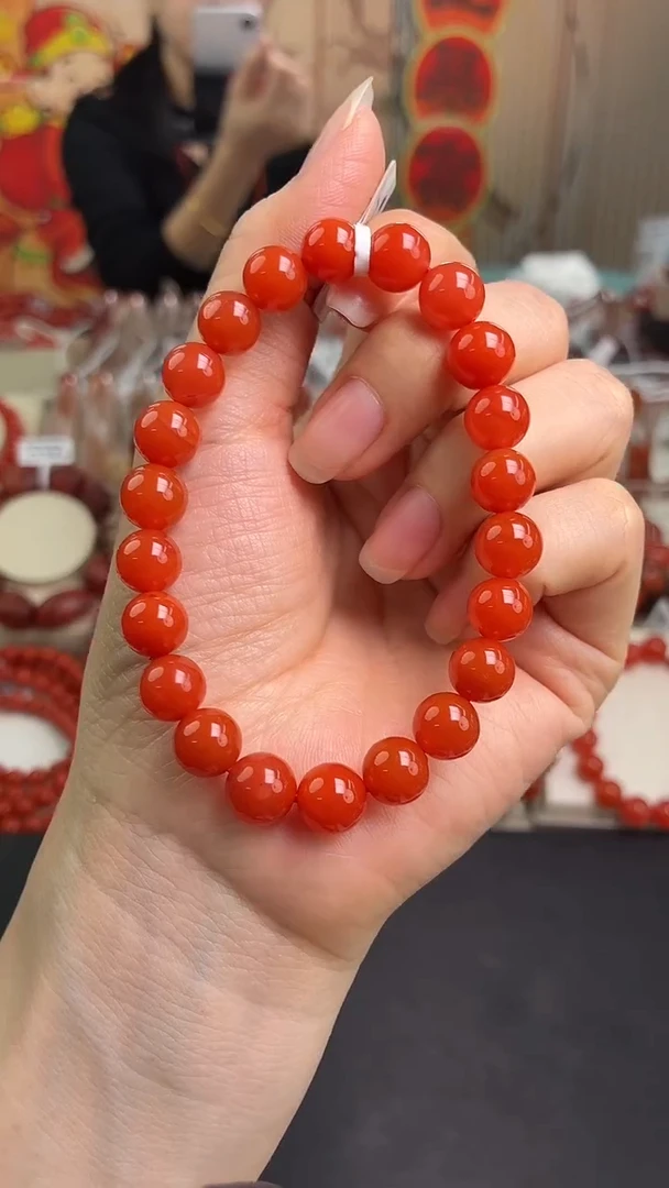 未镶嵌滴水洞典藏（7A）手串9mm南红玛瑙（一个/条）