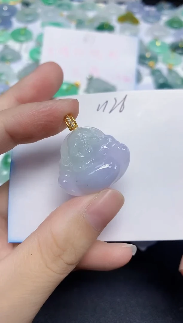 颈饰未镶嵌翡翠天然缅甸翡翠A货翡翠百元以上9元证书费自理