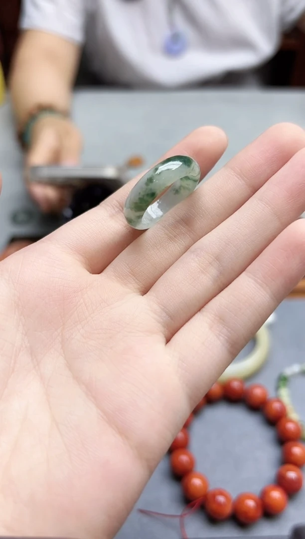 翡翠戒指未镶嵌缘**落翡翠指环19#YD
