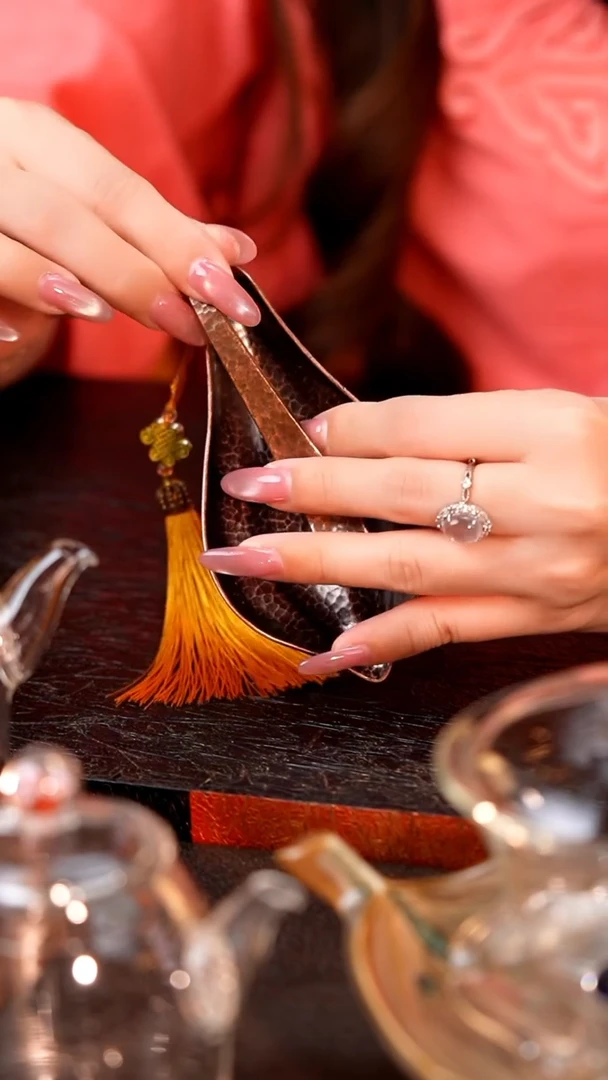 莲君茶则套装/锤点古铜色