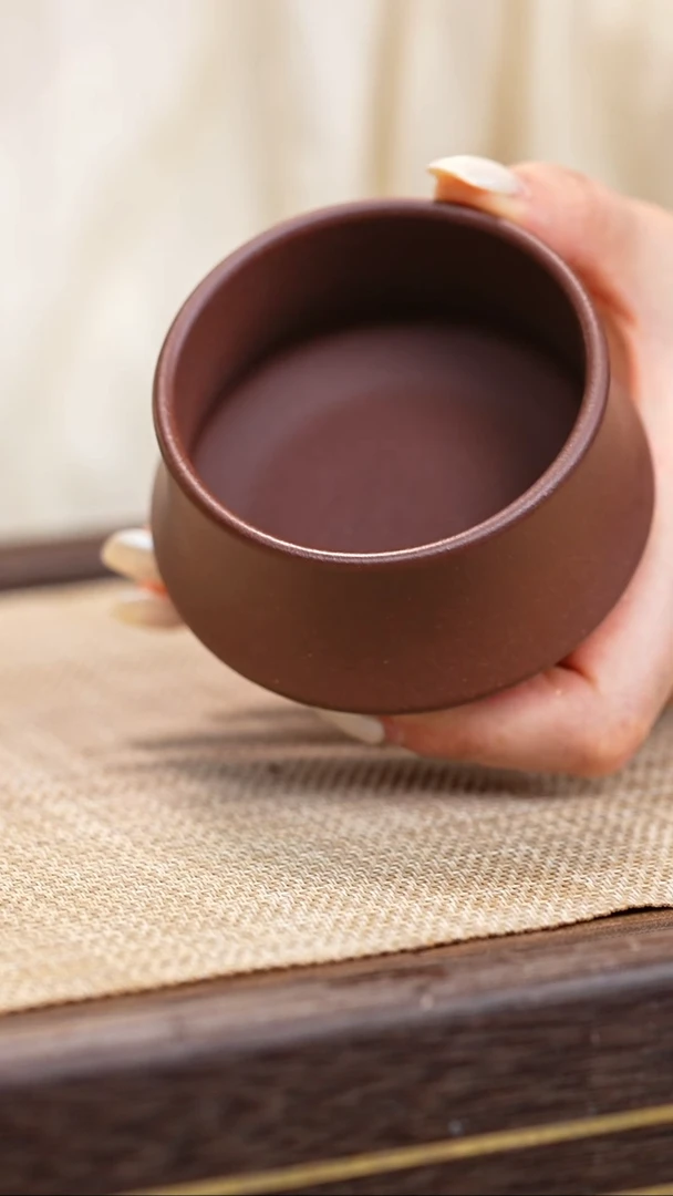 茶壶紫砂紫泥 柱础杯