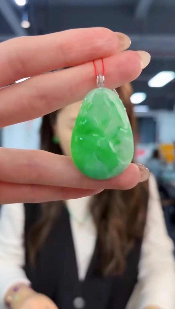 【闪购商品】翡翠颈饰18K金镶嵌缅料A货/支持复检/一件