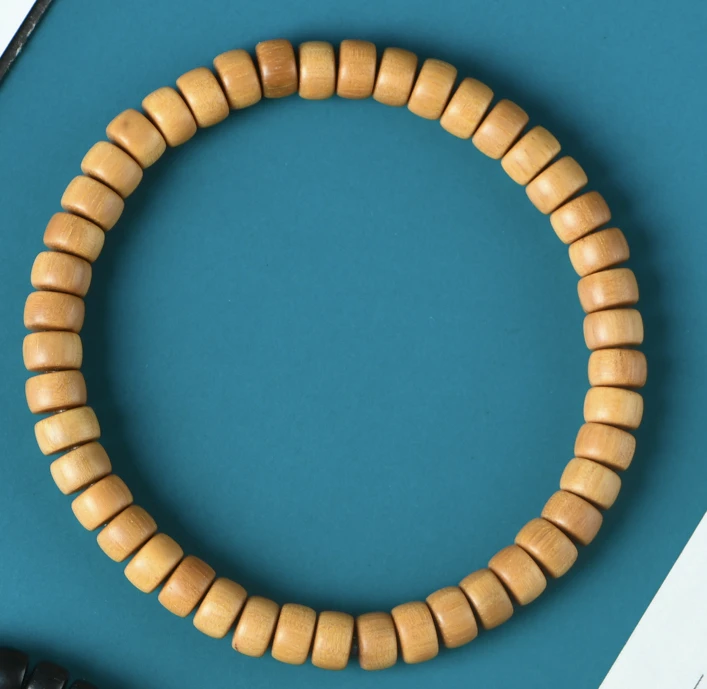 芭比檀香手串4x7药片珠单圈手串檀香文玩手串