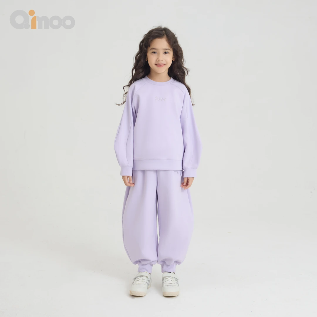 Qimoo/淇木26年春季女童圆领休闲设计感梦想家系列套装QWM1IP804P
